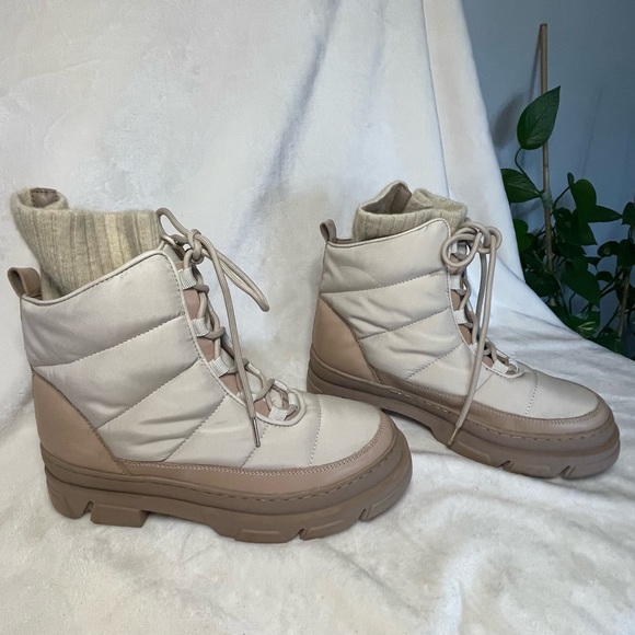 Sam Edelman Tabitha Puffer Lace Up Boot Moonbeam 8.5 - Picture 5 of 11